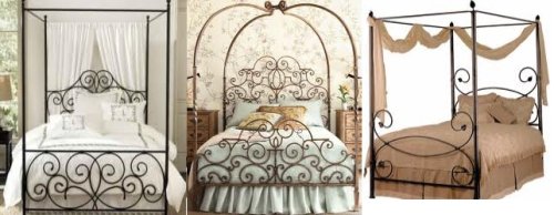 Wrought Iron Canopy Beds Four Poster, King Size Wrought Iron Canopy Bed