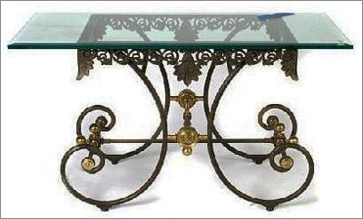 Curved Wrought Iron Table Base