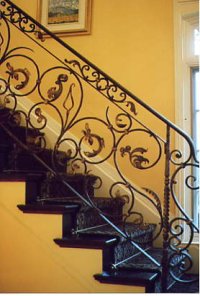 Wrought Iron Engraved Staircase Designs