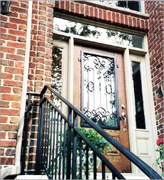 Wrought Iron Grill at Front Door