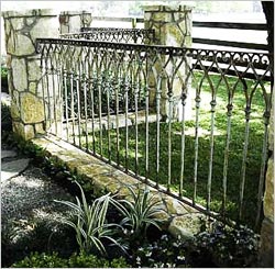 Outdoor Iron Stair Railings: Trendy Entry