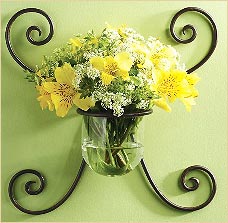 Wall Sconce with Flowers
