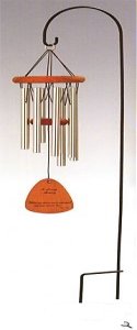 Wrought Iron Shepherd Hook with Wind Chimes