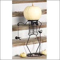 Skeleton Pumpkin Stand