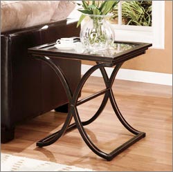 Sleek Curved Wrought Iron Table Base