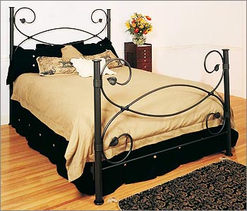 Sturdy Wrought Iron Bed Decor