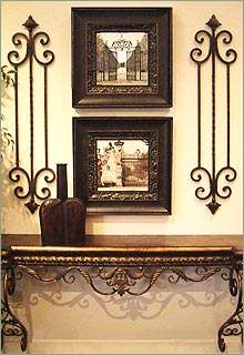 Vertical Wrought Iron Wall Decor Grilles