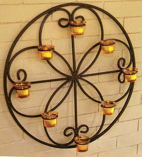 Garden Wall  on Decorating Ideas With Wrought Iron Votive Candle Holders   Sconces