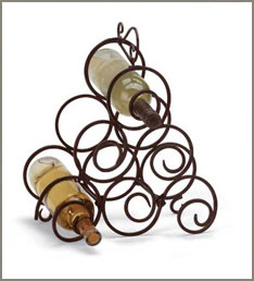 Floor Standing Wrought Iron Wine Rack 