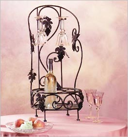 Wrought iron wine rack