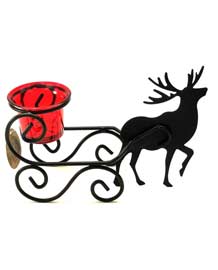 Wrought iron candle holder