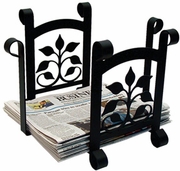 Wrought Iron Magazine and Wood Racks