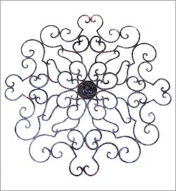 Wrought Iron Scroll Panel