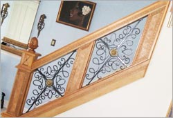 Wood Iron Stair Rail Design