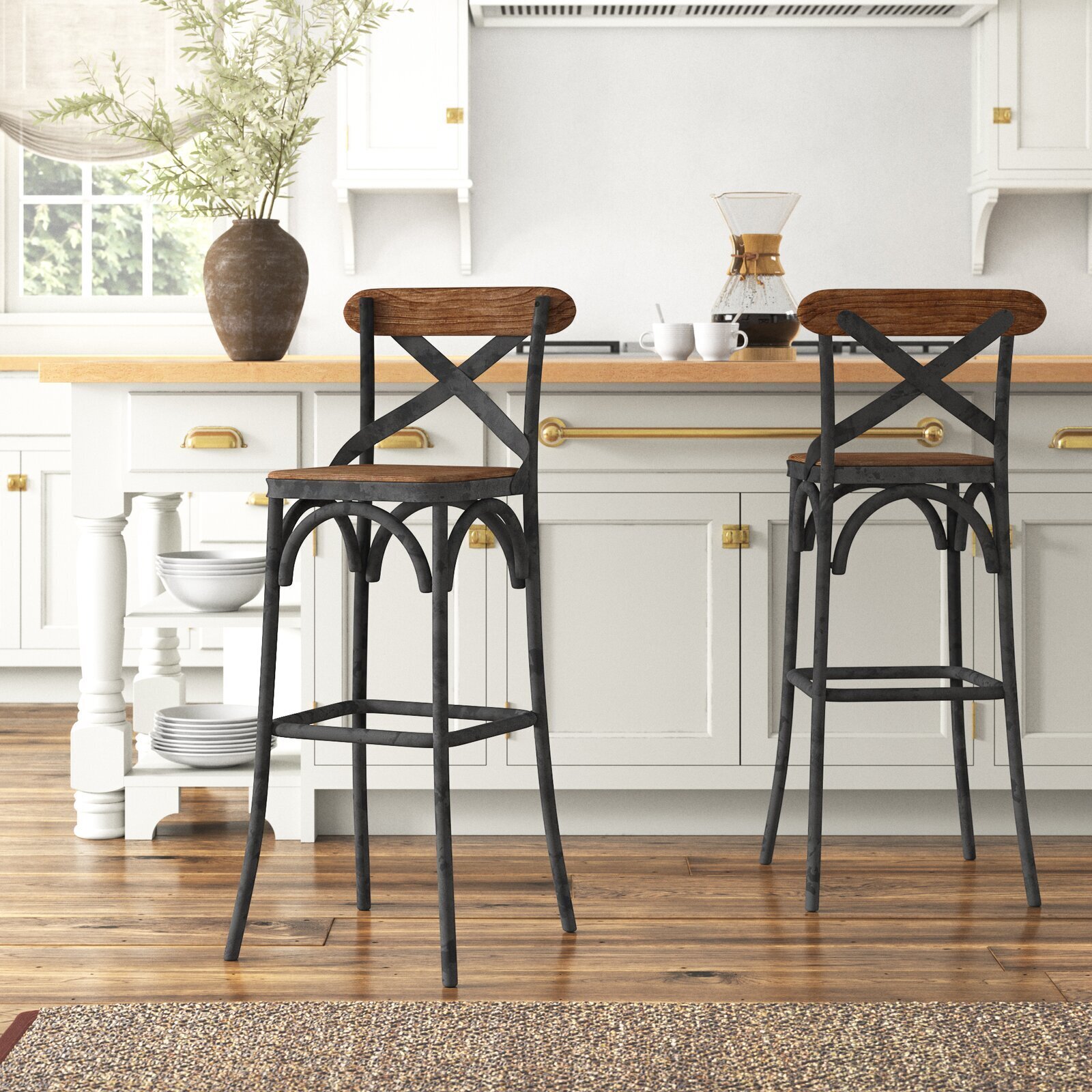 Wrought Iron Bar Stools 