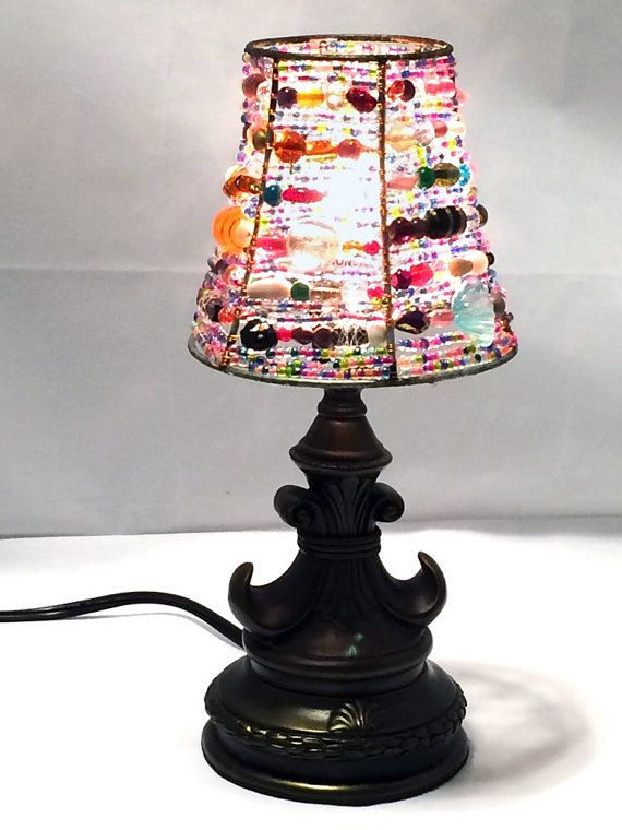 Wrought Iron Beaded Lamp Shades