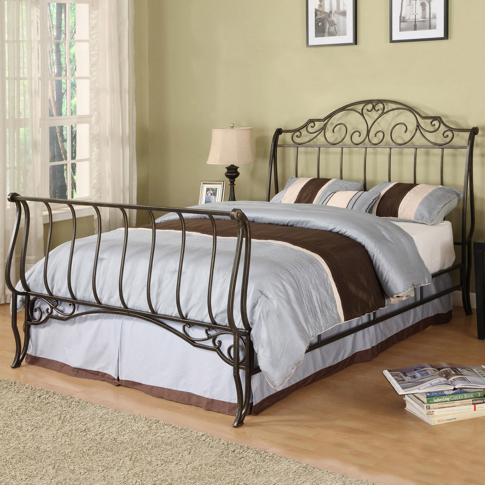 Wrought Iron  Sleigh Beds
