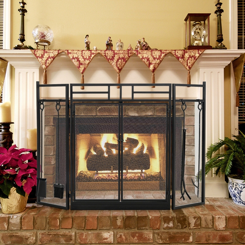 Wrought Iron Fireplace Screens