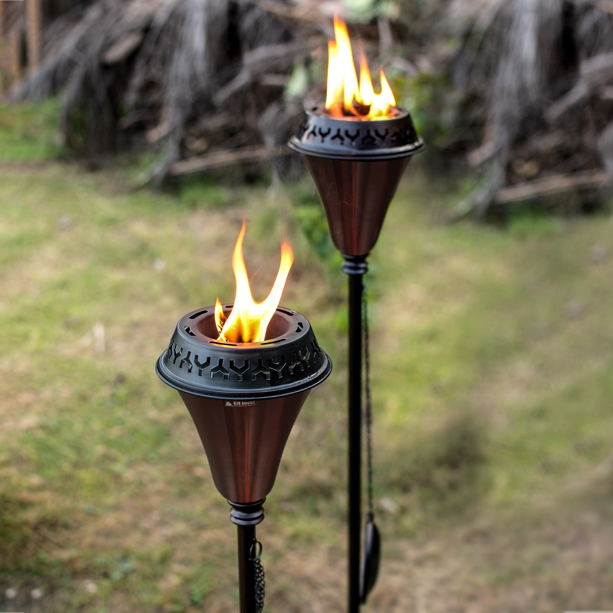Wrought Iron Garden Torches